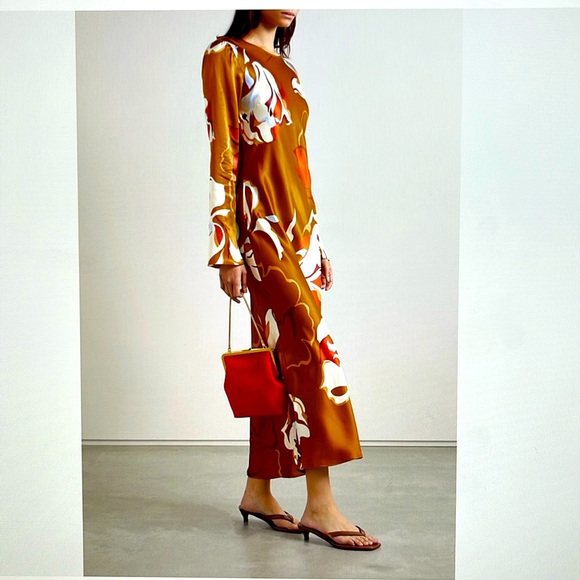 Reformation Davina 100% Silk Dress in Sepia size M - Picture 1 of 9